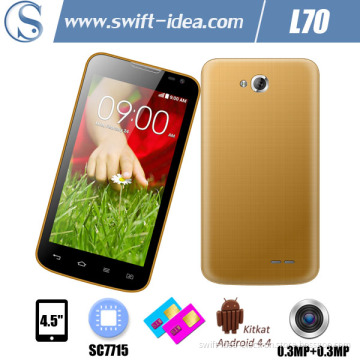 Best 4.5 Inch Sc7715 Kitkat 4.4 Android 3G Dual SIM Mobile Phone (l70)